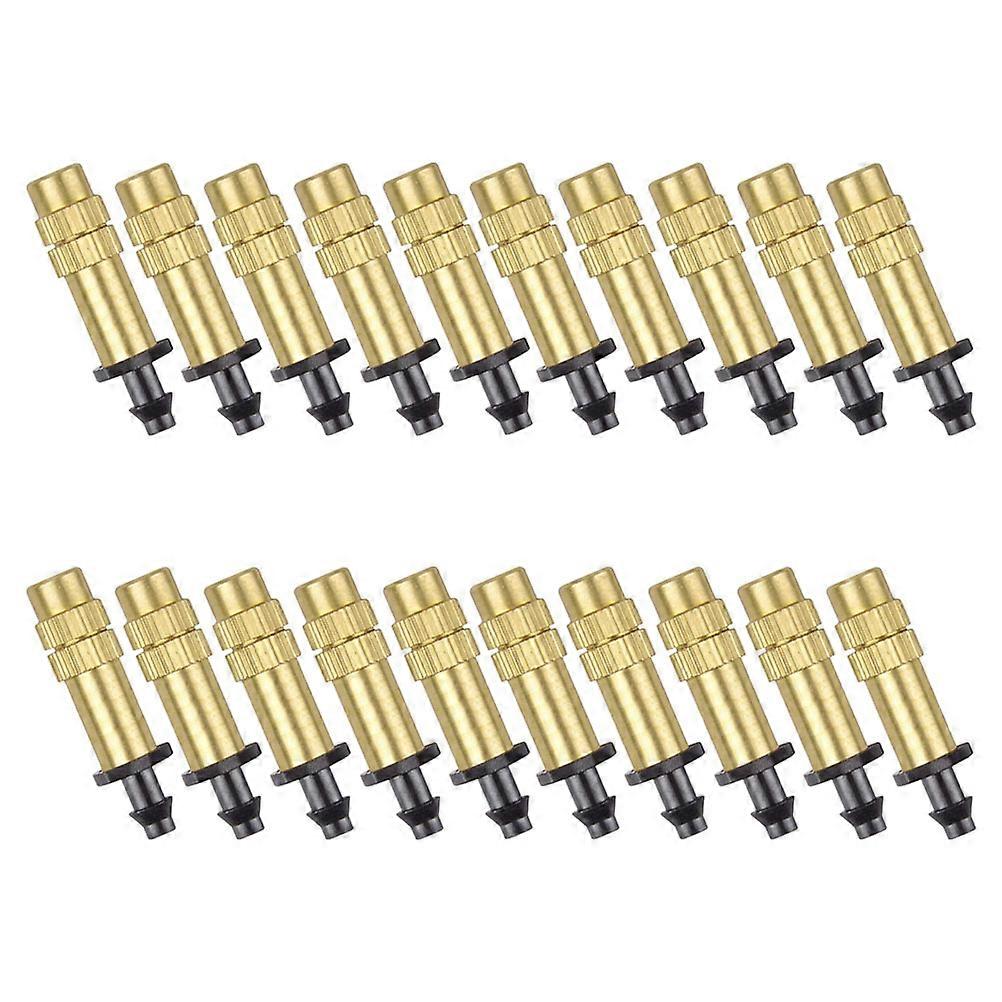 Adjustable Drip Irrigation Spray Emitters Copper Nozzle for Garden 20Pcs