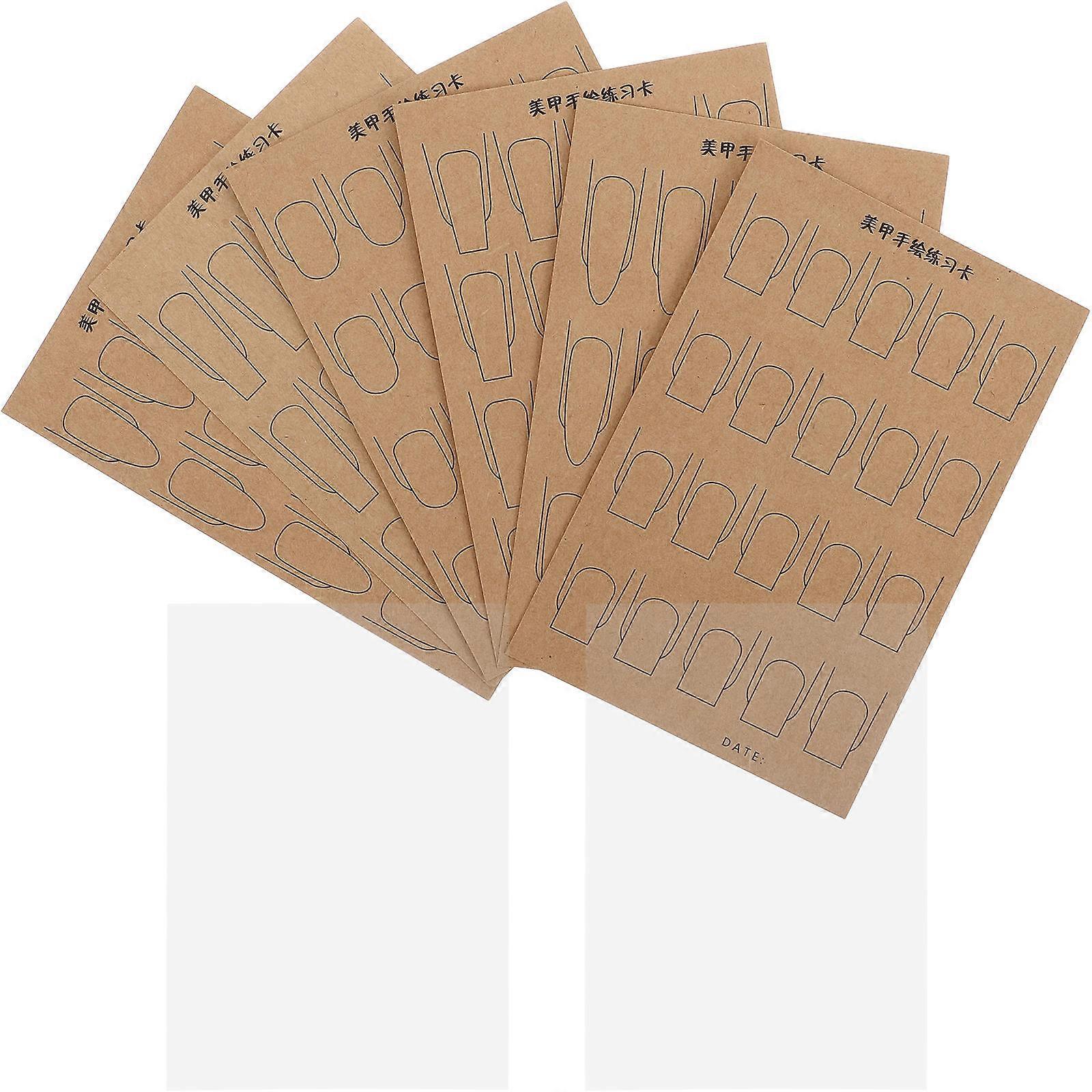 Nail Art Drawing Paper Double-Sided for Beginners 1Set Reusable Practice Sheets