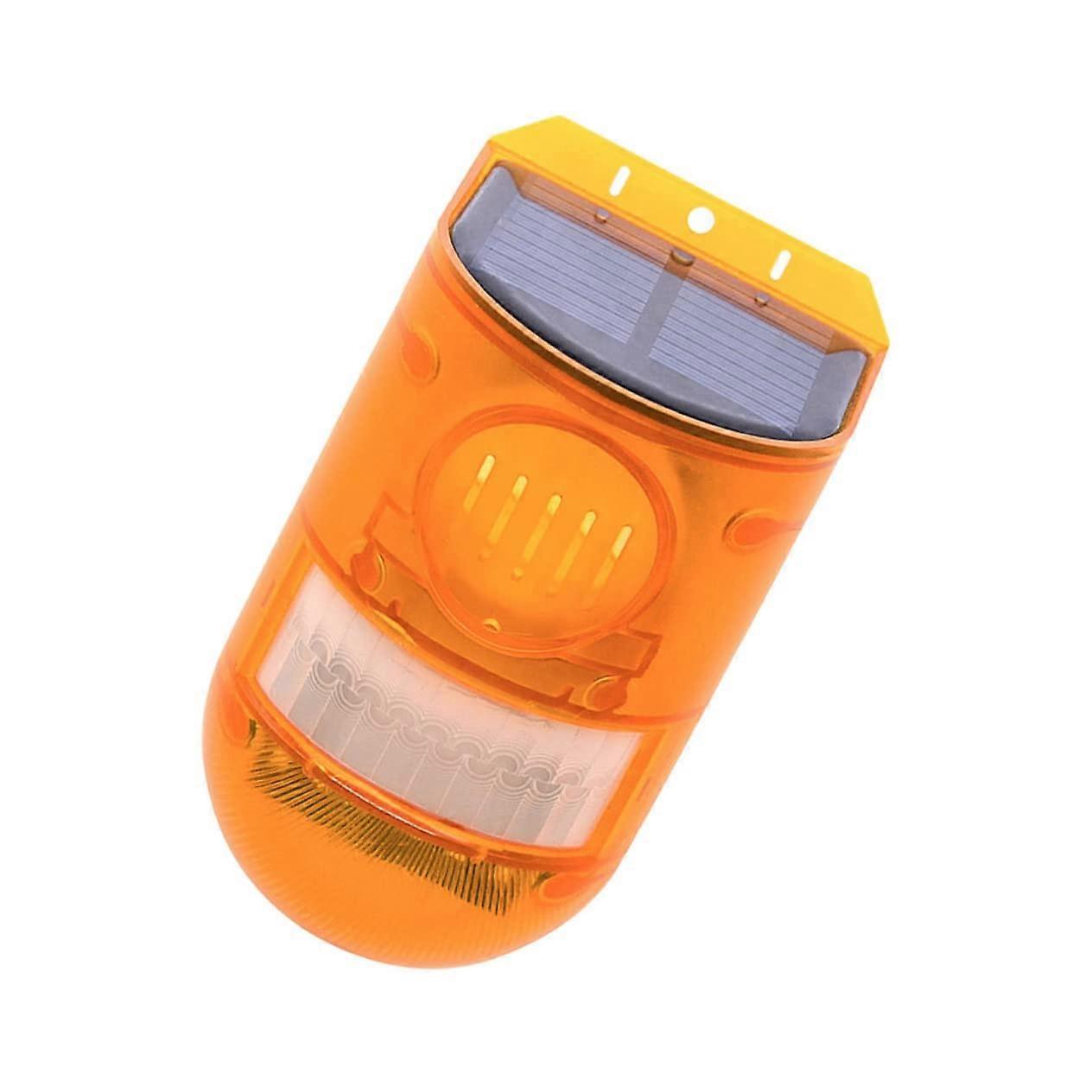 Solar Warning Light Outdoor Motion Sensor Security Lamp with Solar-Powered LED, Waterproof Design for Garden and Pathway Use