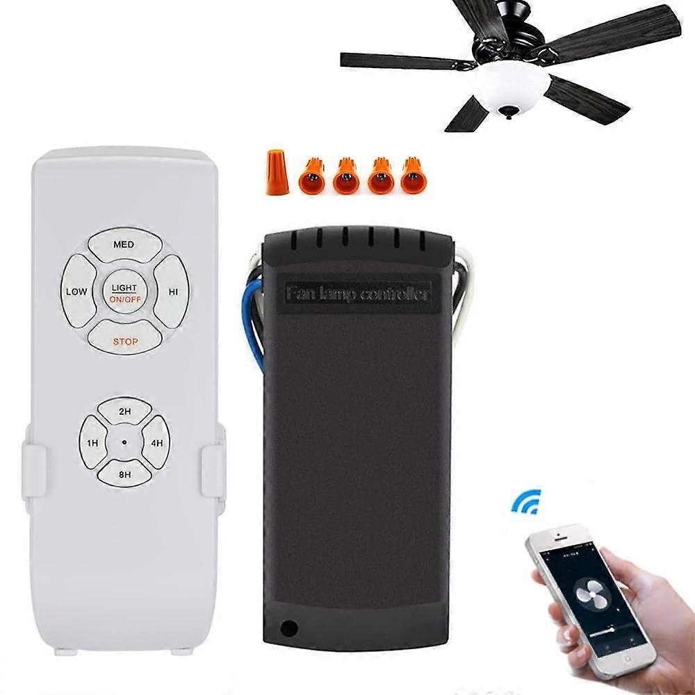 Smart Ceiling Fan Remote Control with WiFi, Voice and App Control, Compatible with Alexa and Google Home