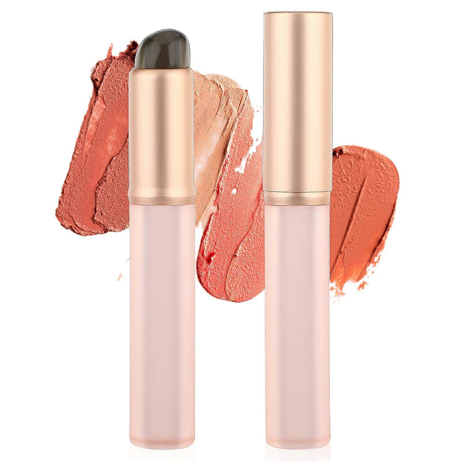 2pcs Silicone Lip Brush with Dust Covers, Reusable Lipstick Applicator for Gloss Balm Mask Oil