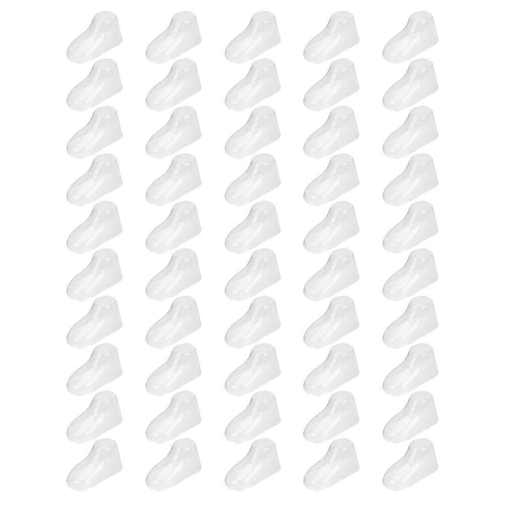 Worgeous 50pcs Tiny Shoes Inserts Racks Plastic Supports Clear Toddler Feet Models Baby Shoe Display Stand Booties Sock Support