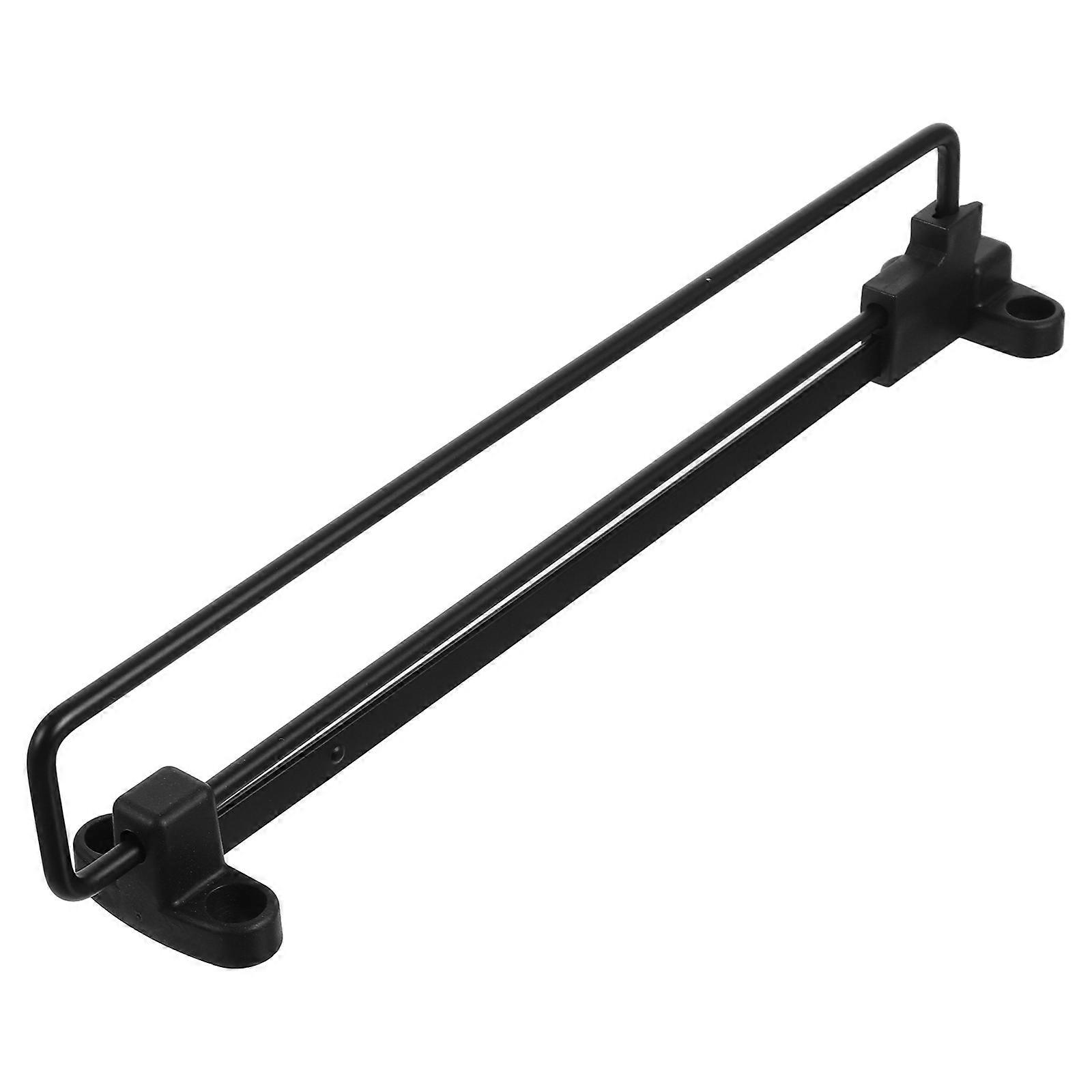 Extendable Closet Rod Pull Out Clothes Hanger Black Hanging Rail