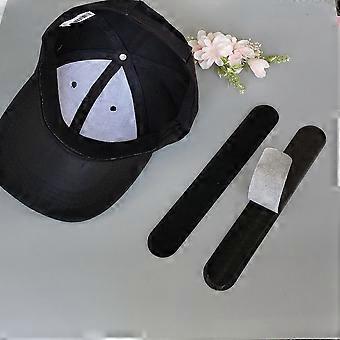 Lot de 100 bandes adhésives absorbantes pour casquettes jetables, évacuant l'humidité et la transpiration, noires.