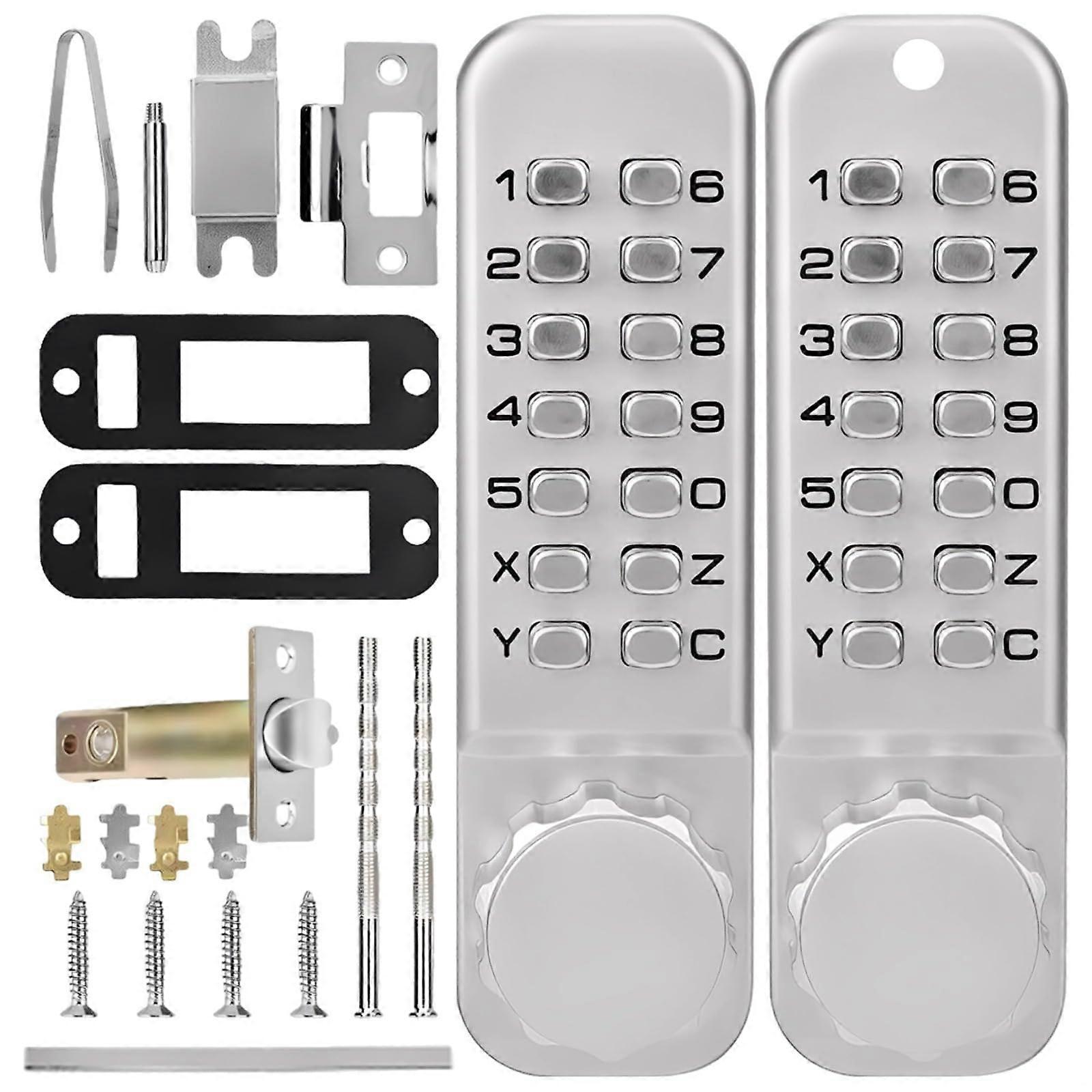 Keypad Door Lock with Dual Keypad Security, RustResistant Zinc Alloy, Outdoor Keyless Operation