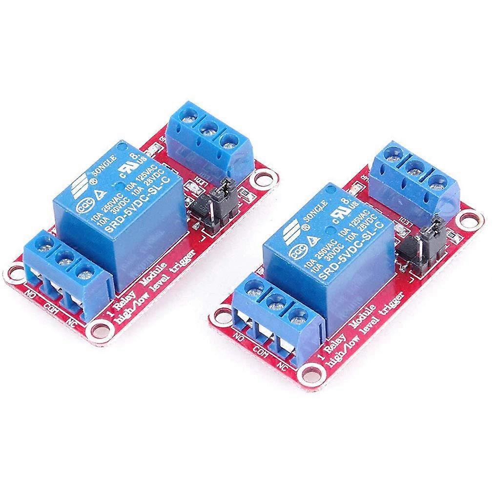 5V One Channel Relay Module 2pcs Pack OptoIsolated  Low Level Trigger Arduino Compatible Raspberry Pi Compatible