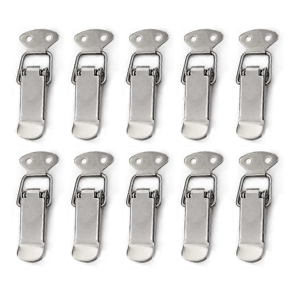 10 Pcs Spring Loaded Toggle Latch Metal Locking Hasp for Toolbox Cabinet Drawer Suitcase Locker