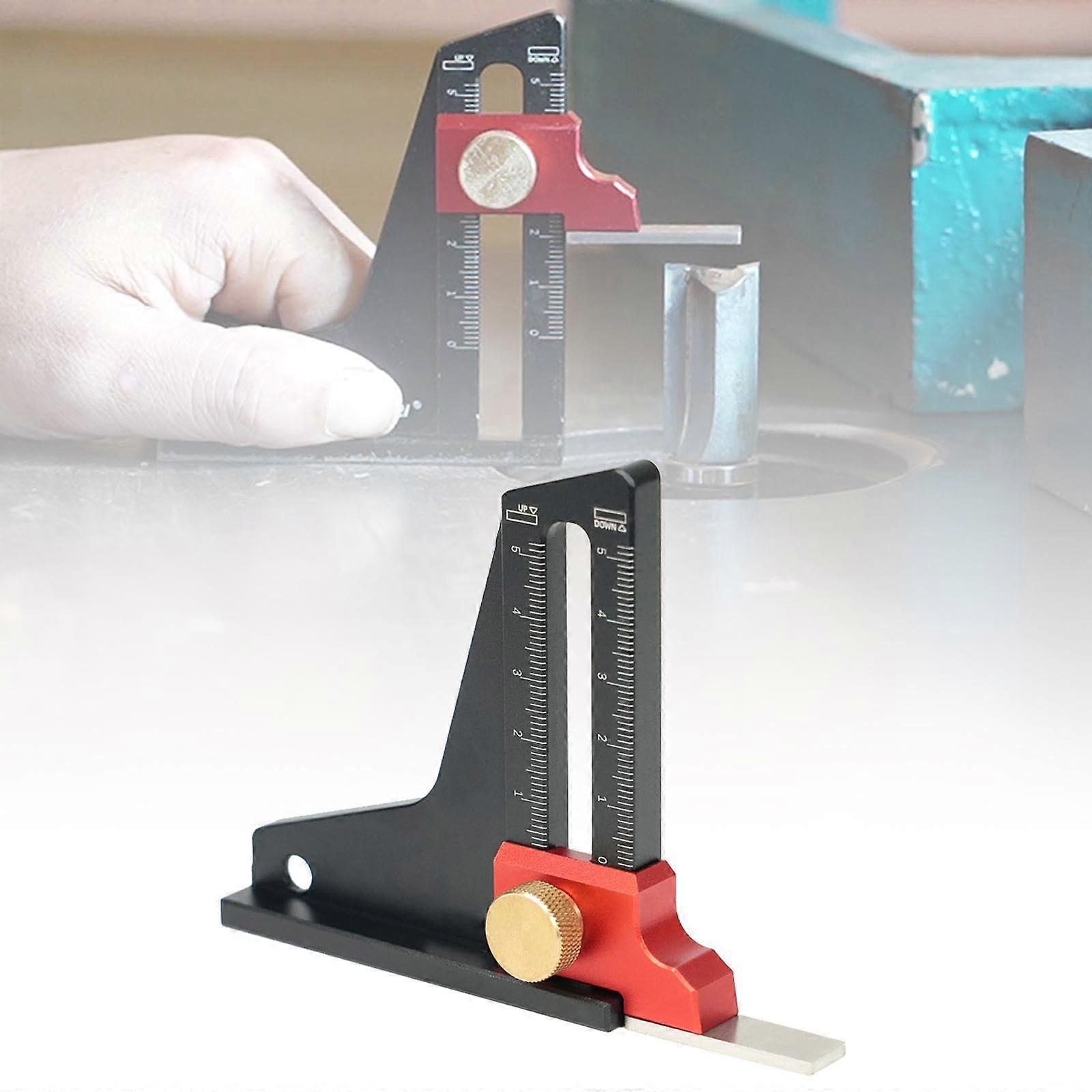 Table Saw Height Gauge Dual Scale Precision Woodworking Measuring Tool Aluminum Alloy Ruler