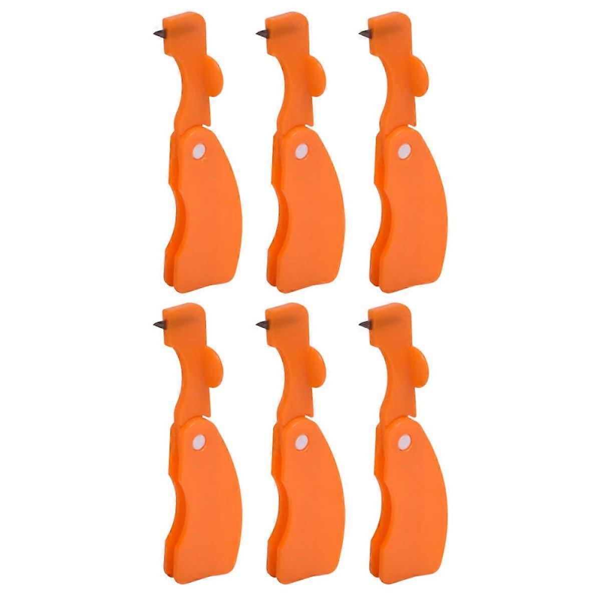 6Pcs Orange Peeler Set with Safe Blade Design, Foldable Citrus Fruit Tool for Easy Kitchen Use