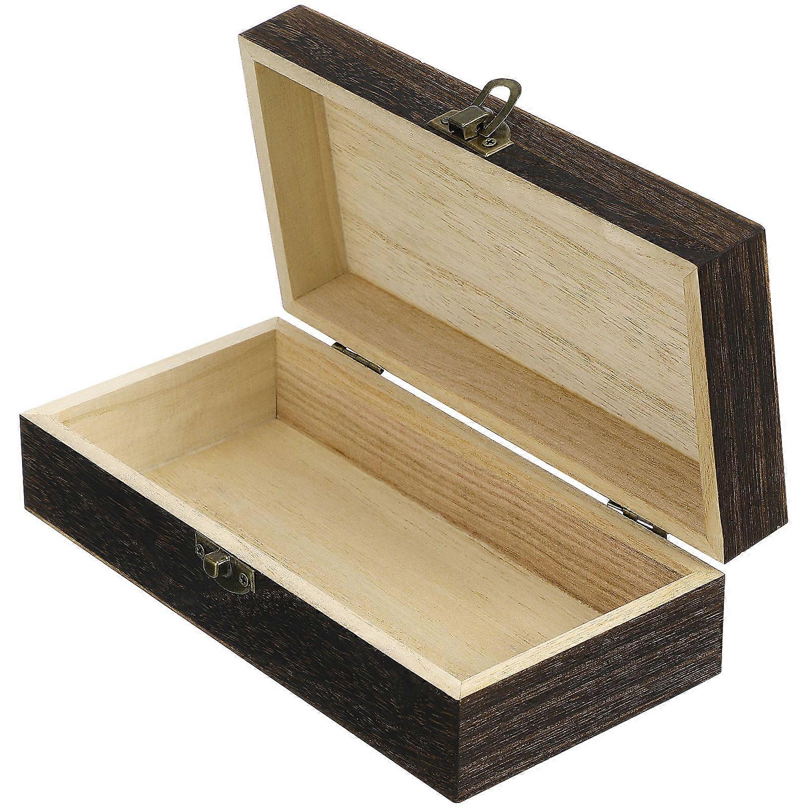 Coffee Bracelet Box for Storage Rectangular Wooden Jewelry Organizer