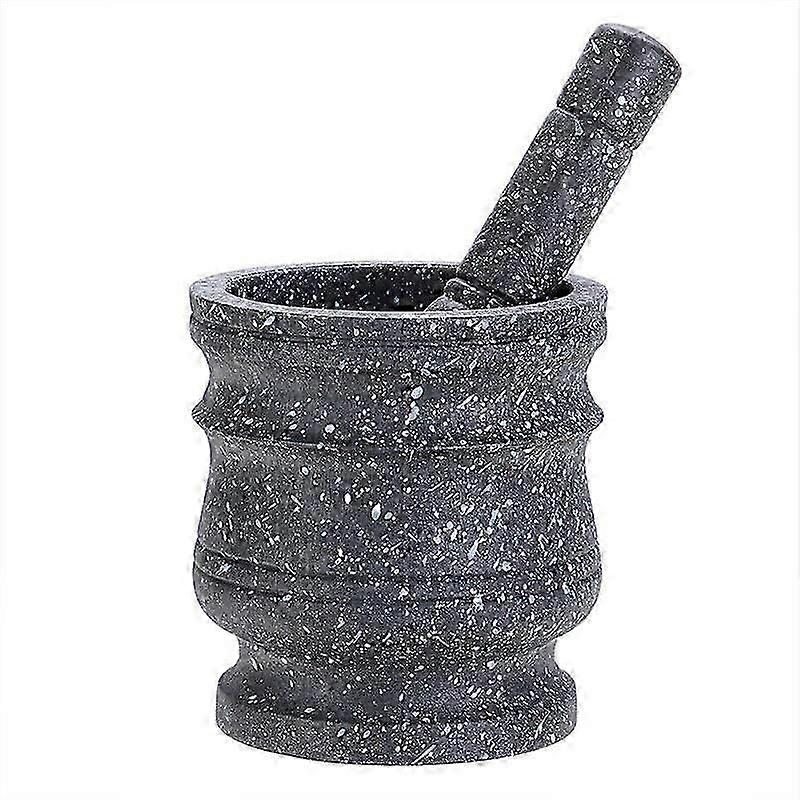 Granite Pattern Pestle Set Stone Herb Spice Grinder Solid Grinder Cooking Set