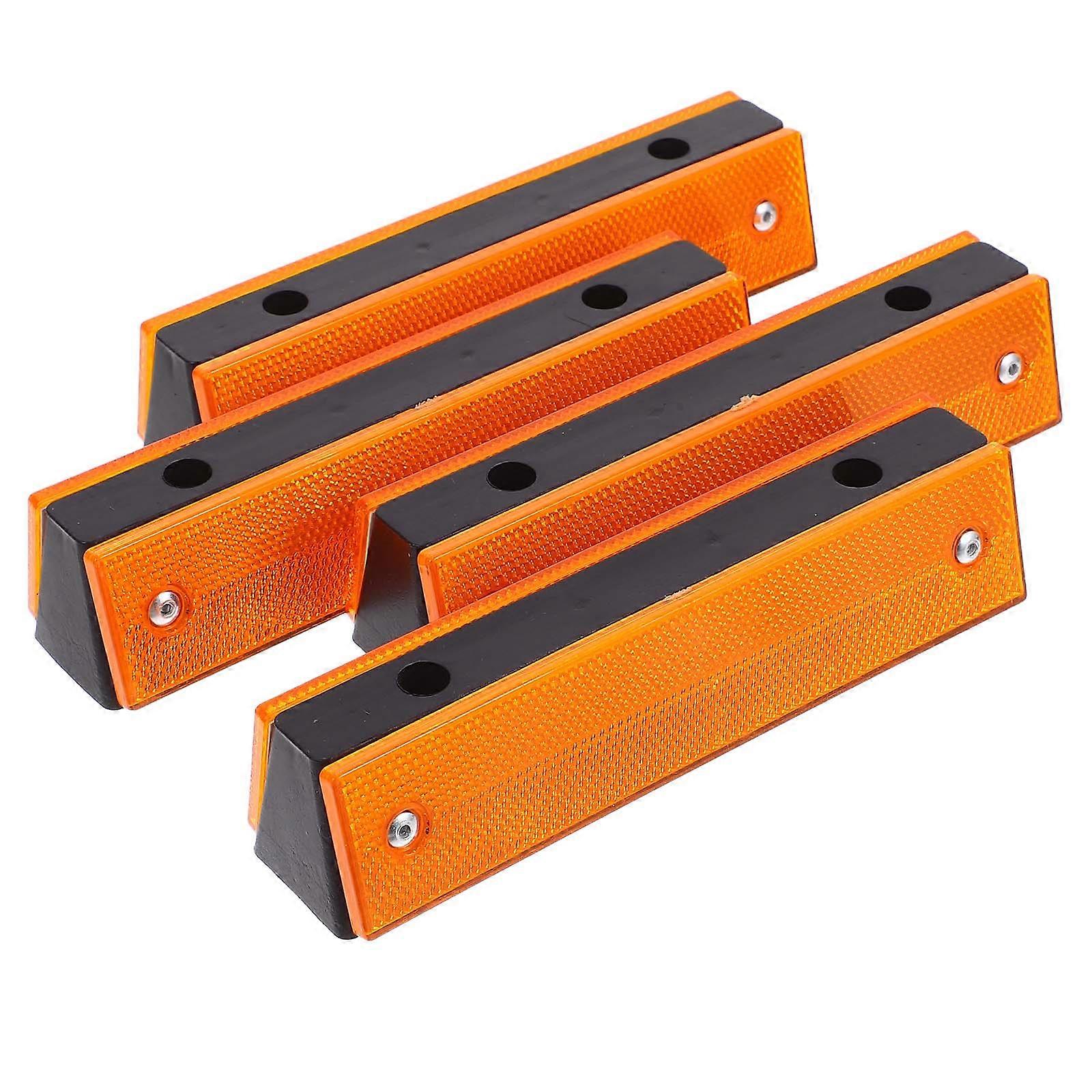 Road Markers Reflective Rectangular for Highway Safety 4Pcs Set