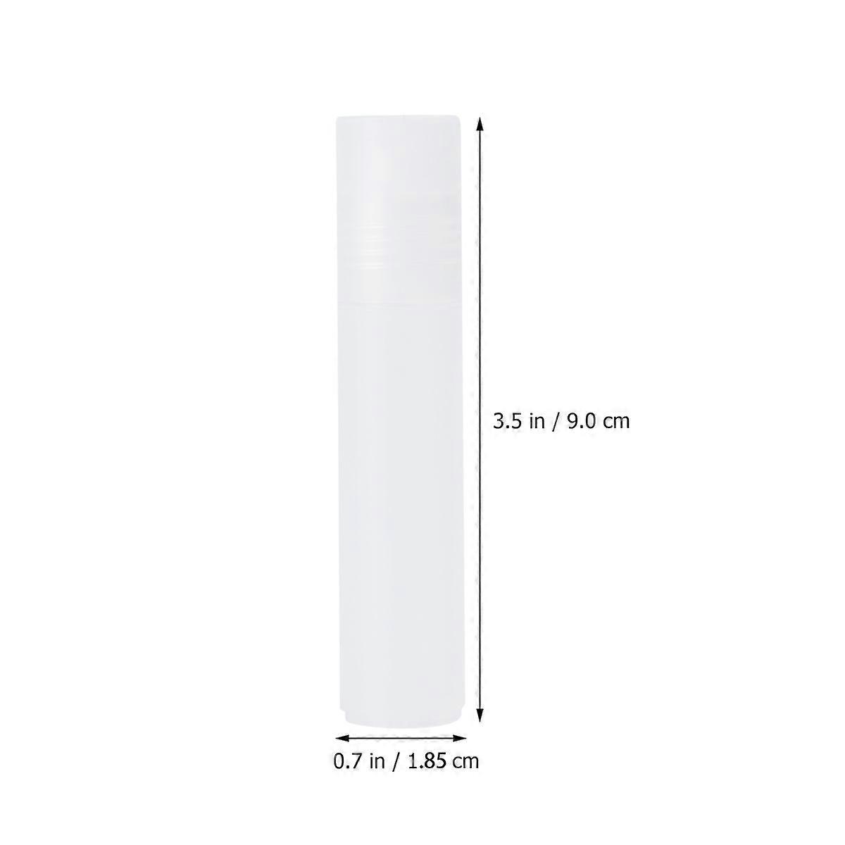 10 Pack 10ML White Rollon Bottles Refillable Essential Oil Containers Durable Portable Storage