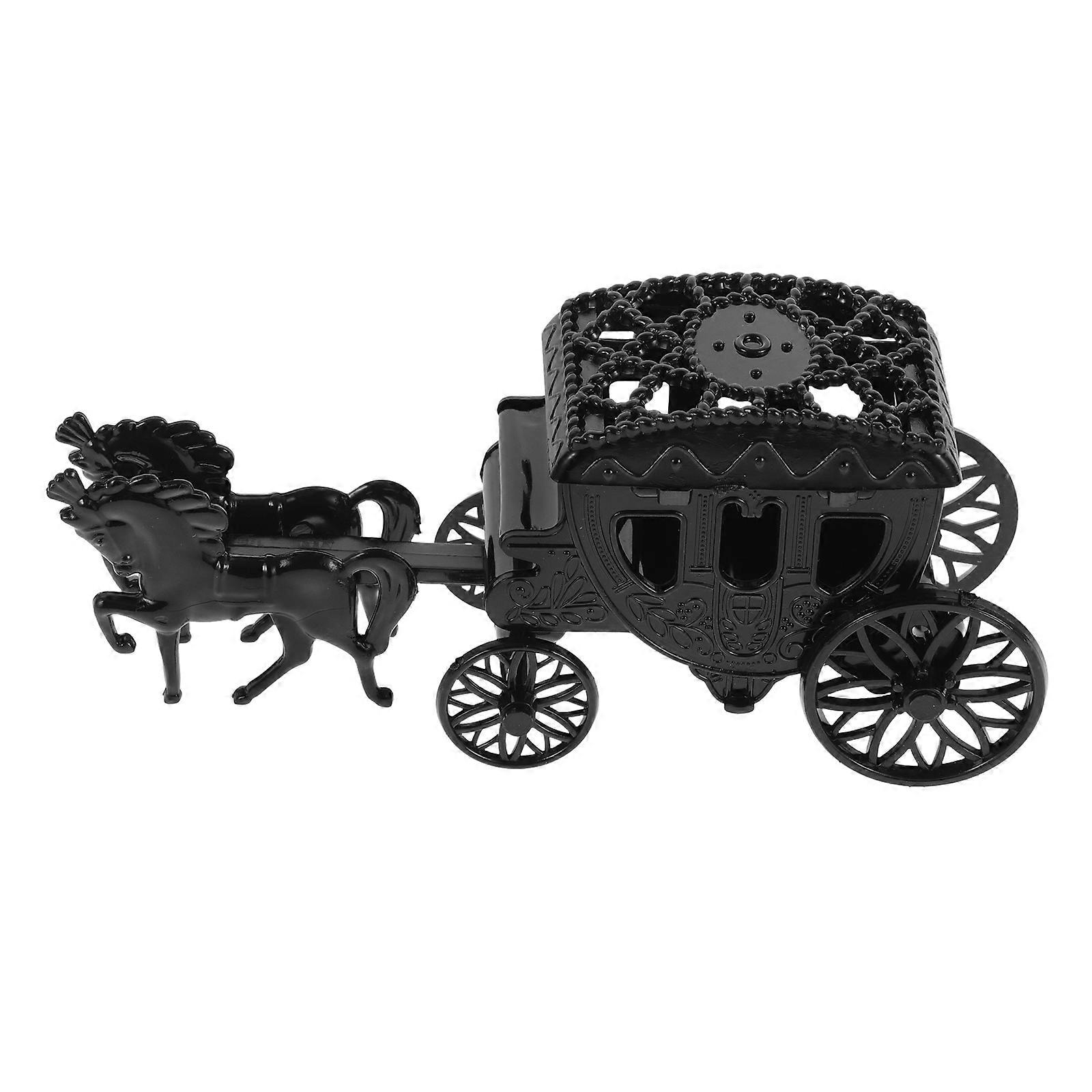 Creative Black Carriage Candy Box Wedding Supply Holder for Candy Use