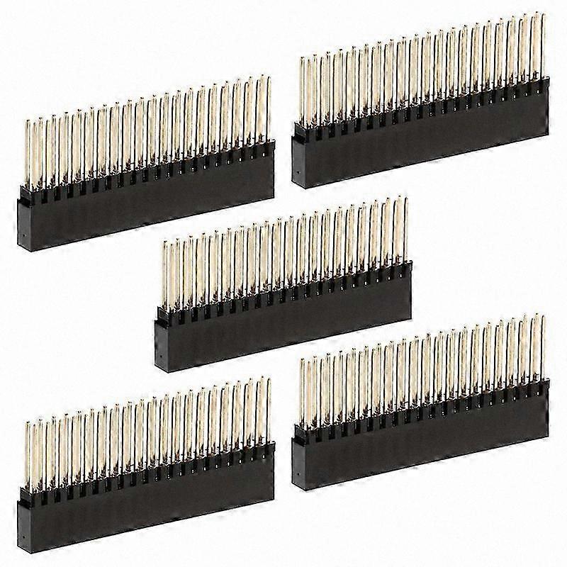 5-Pack 2x20 Pin Stackable Header for Raspberry Pi A+/B+/2/3/4-Compatible Devices