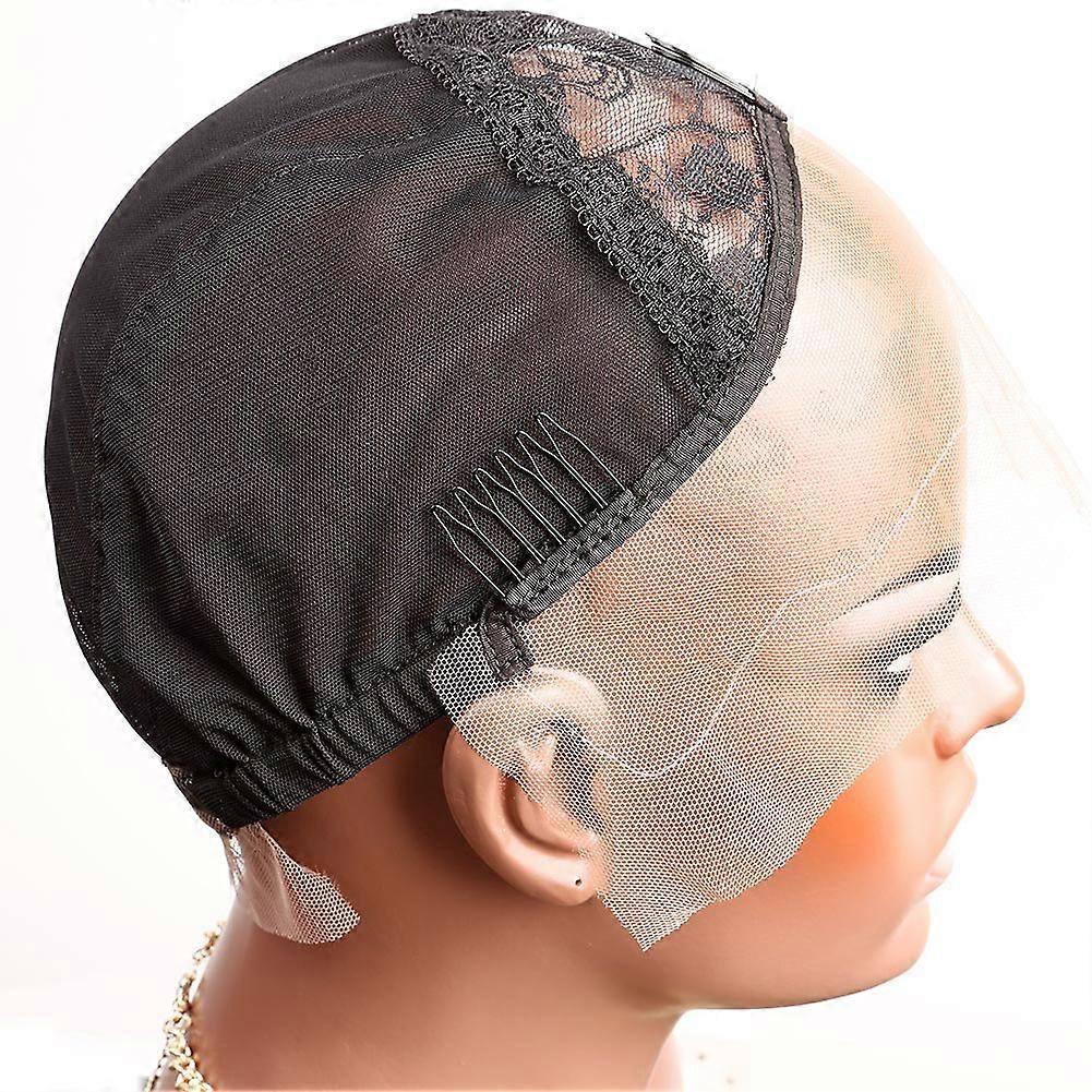 Small Swiss Lace Front Wig Cap for Making Wigs Breathable with Adjustable Straps and Combs