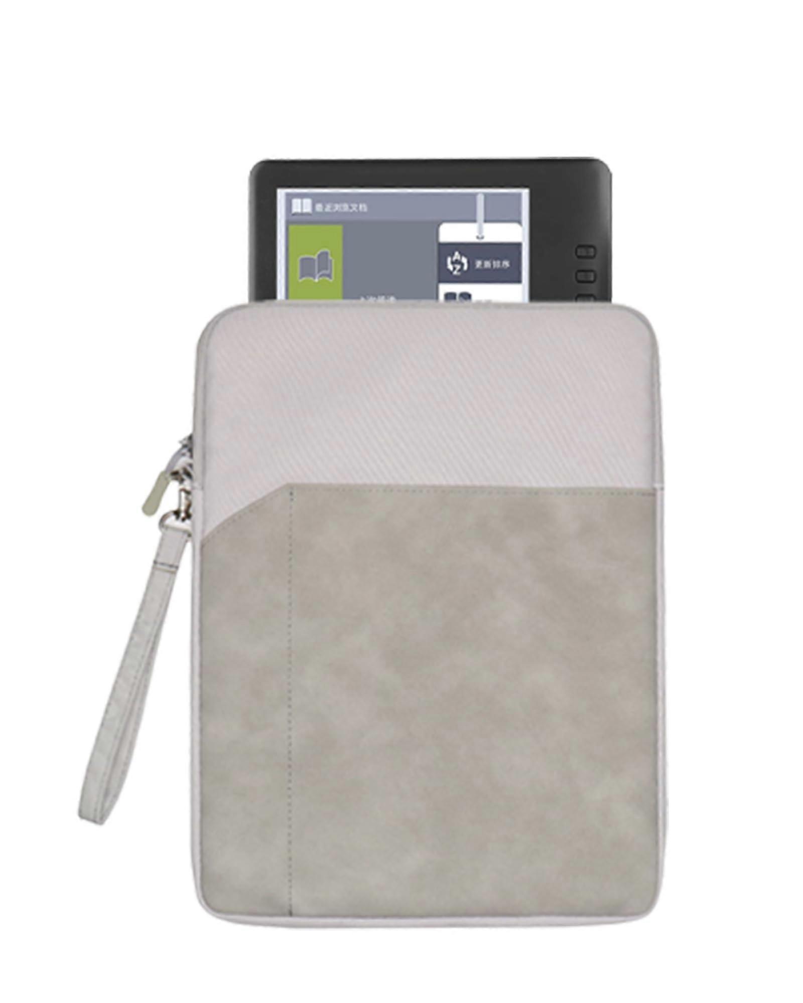 WaterResistant 7 Inch Tablet Sleeve with Pocket for Ebook Reader, Light Grey