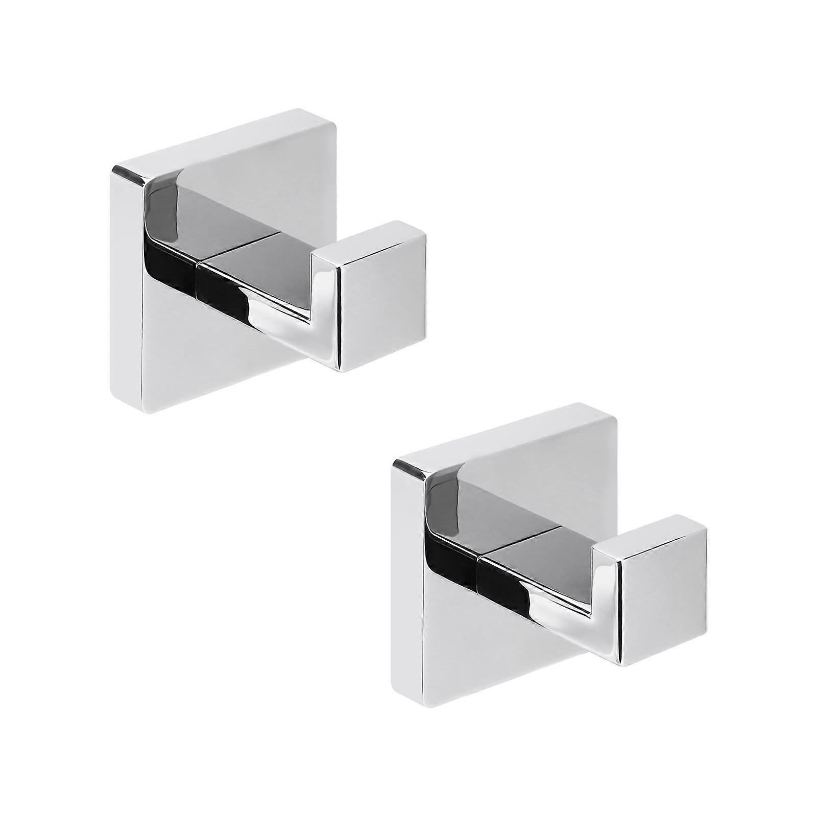 2 Pack Brushed Nickel Towel Hooks Wall Mount RustProof Stainless Steel Bathroom Hooks for Robe