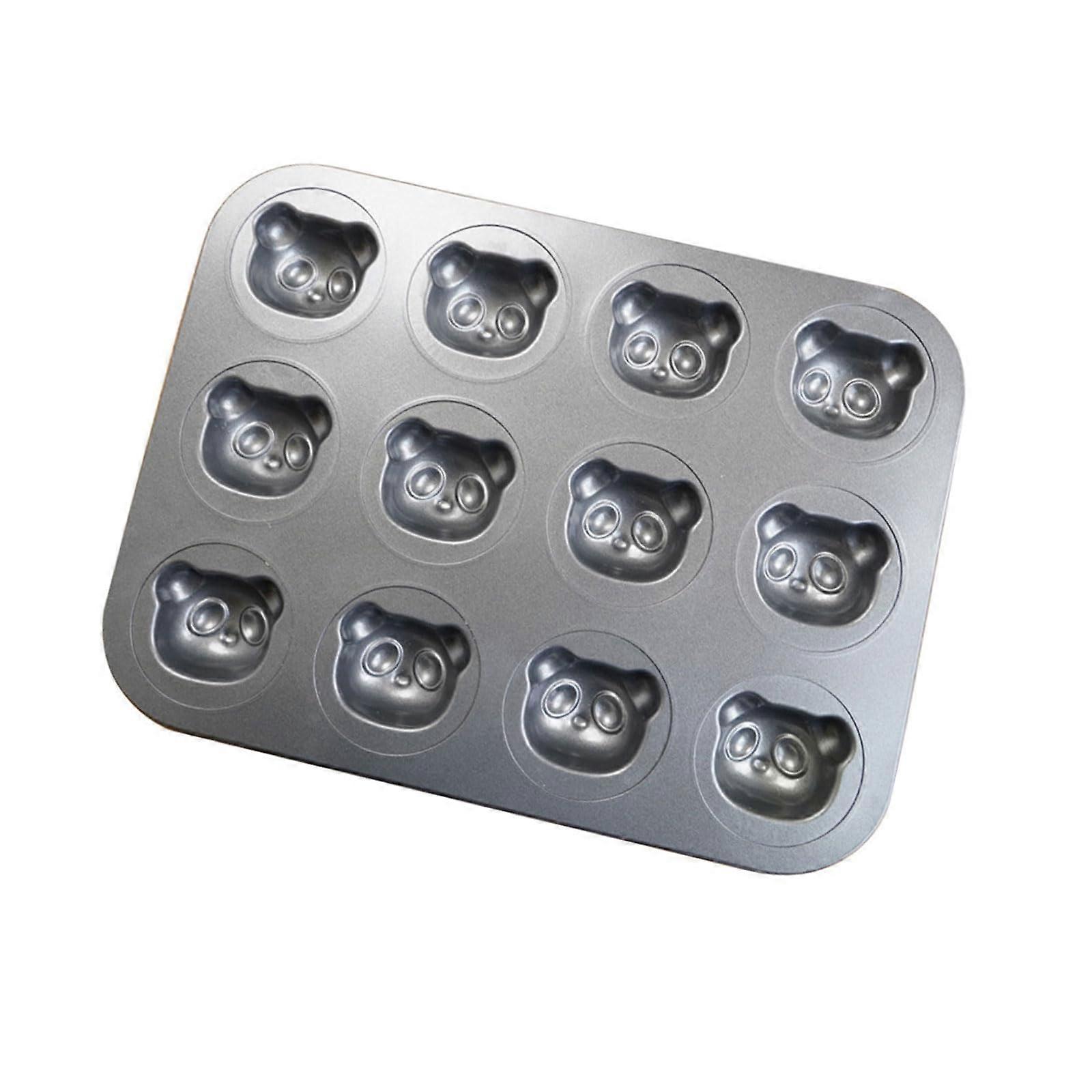 Nonstick Carbon Steel Cake Pan with MultiShape Design for Even Baking Panda Pattern