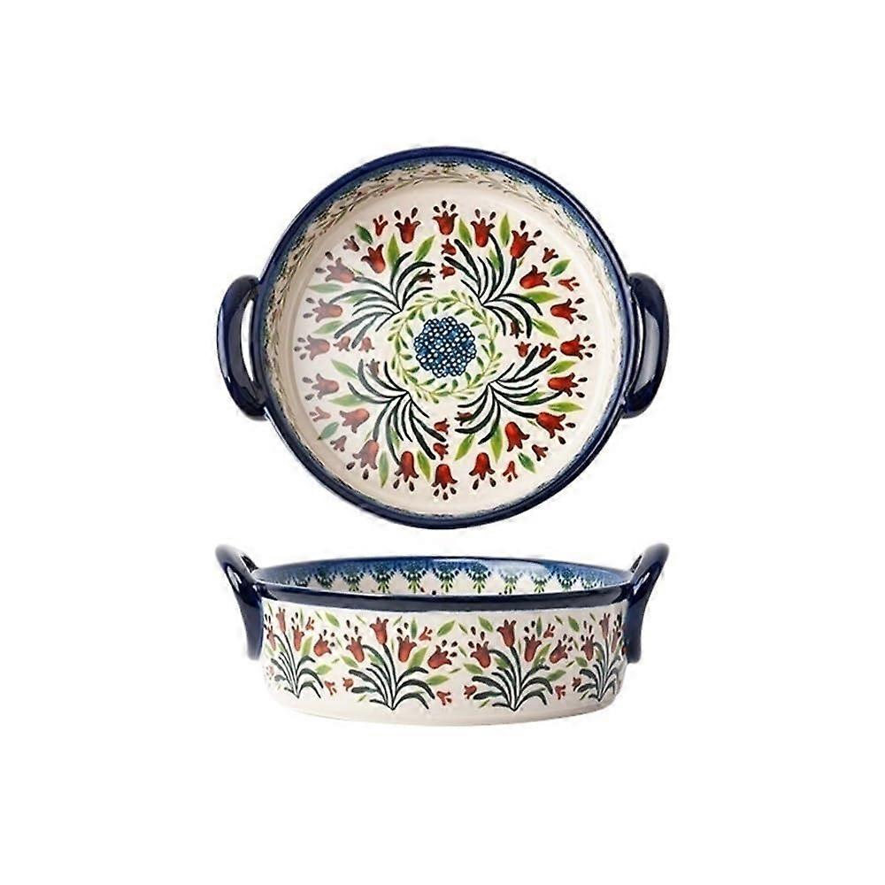 Ceramic Baking Dish with Handles, Large Capacity Oven Safe Nonstick Casserole Tray