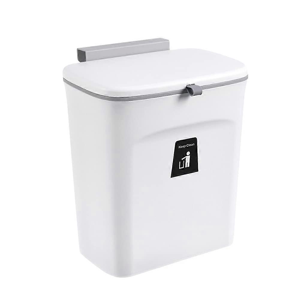 7/9L Hanging Trash Can for Kitchen Large Capacity Foldable Wall Mounted Garbage Bin