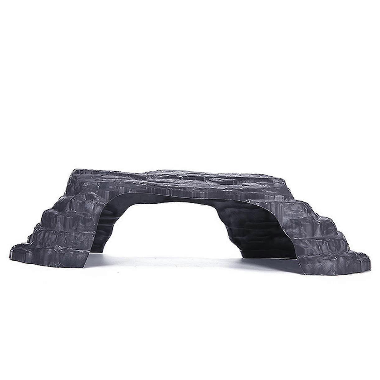 Turtle Sun Basking Platform with Climbing Ramp, Resin Aquarium Turtle Dock Bridge Decoration