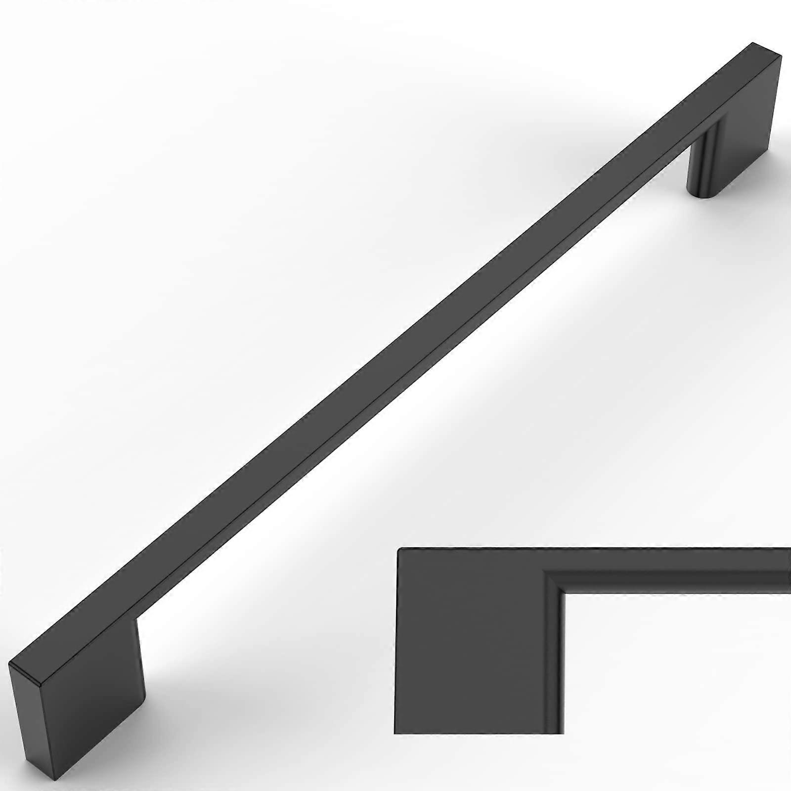 6 Pack Matte Black Cabinet Pulls 12.6 Inch 320MM Modern Kitchen Cabinet Handles Durable Set