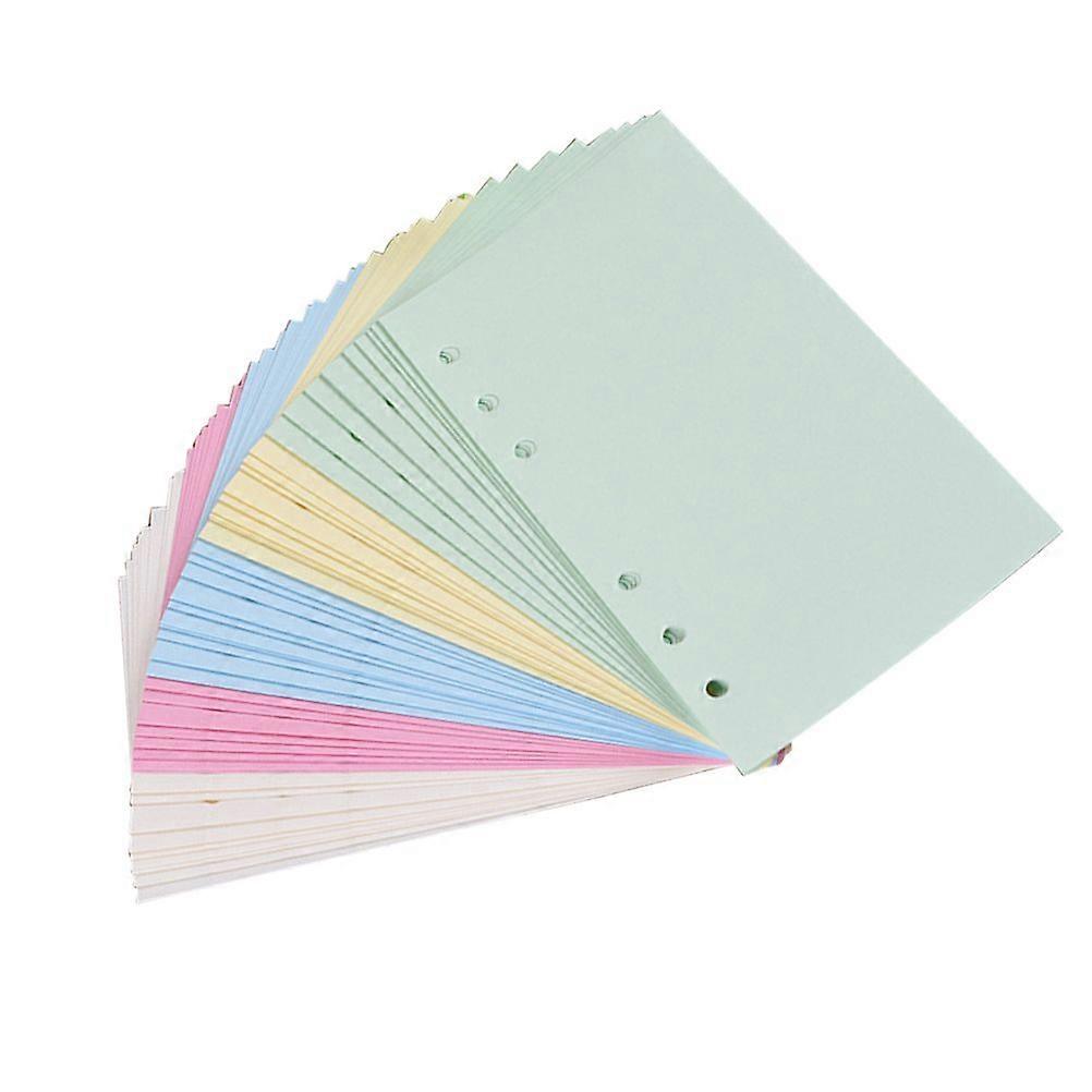 2Pcs A6 5 Colors Blank Pattern 50 Pages Chromatic Loose-leaf Paper Simplicity Notebook Replacement Paper