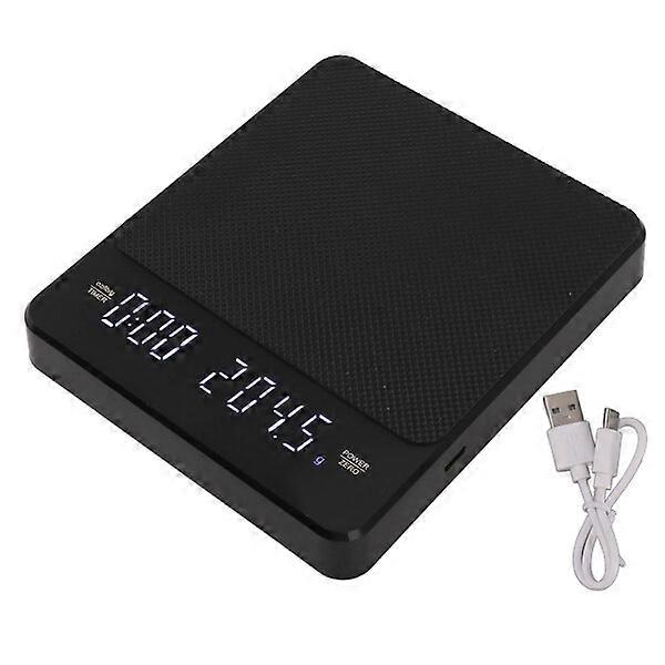 Coffee Scale, 0.1g High Precision LED Display, 3 Unit Conversion, Kitchen Baking Electronic Scale