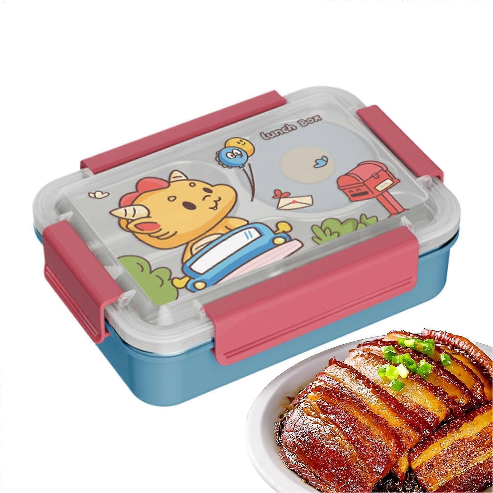Stainless Steel Lunch Box with LeakProof Design, Large Capacity and Multiple Compartments