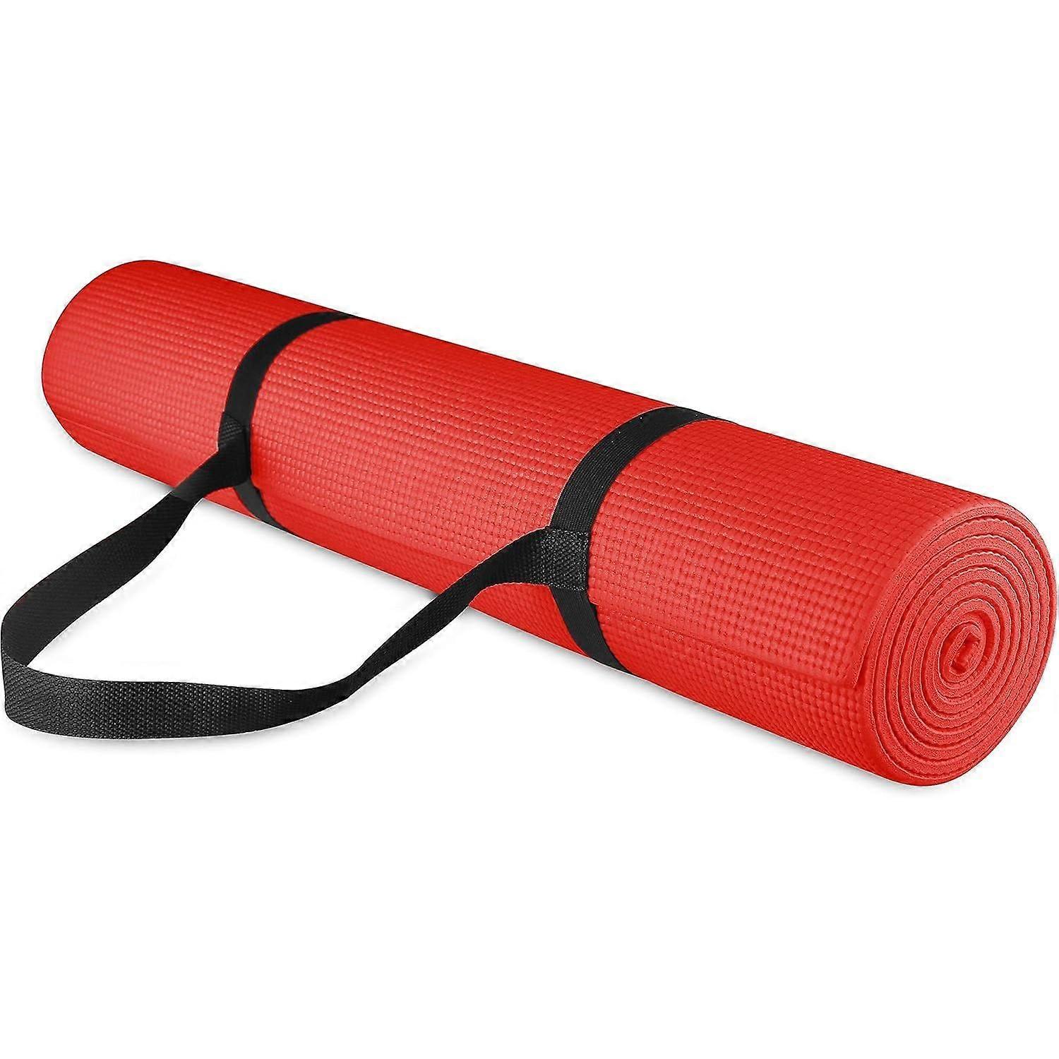 1/4" High Density Rip-Stop Multi-Purpose Yoga Mat with Carry Strap