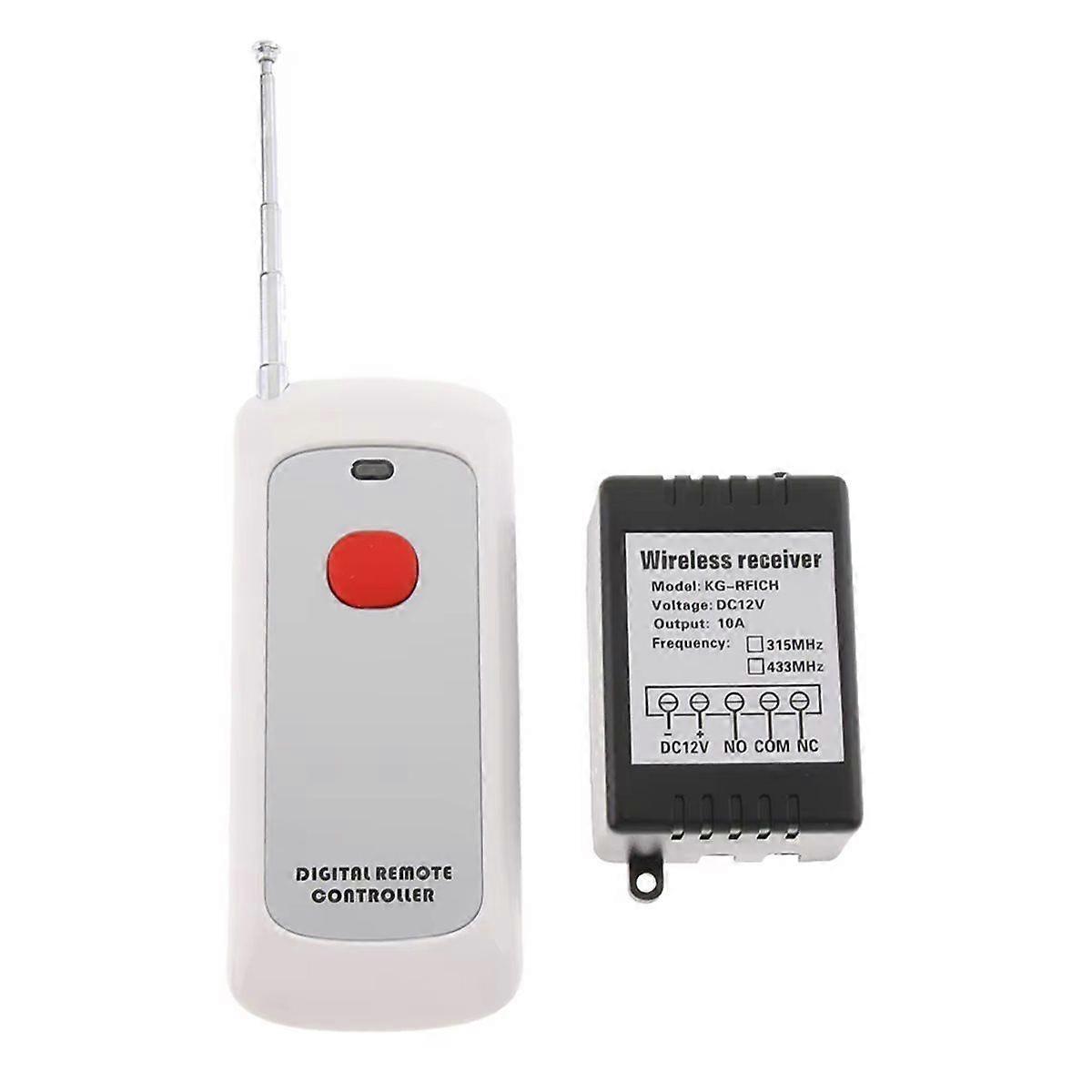 433Mhz Wireless Switch Long Range DC 12V Single Channel Wireless Remote Control Switch 10A Relay Receiver