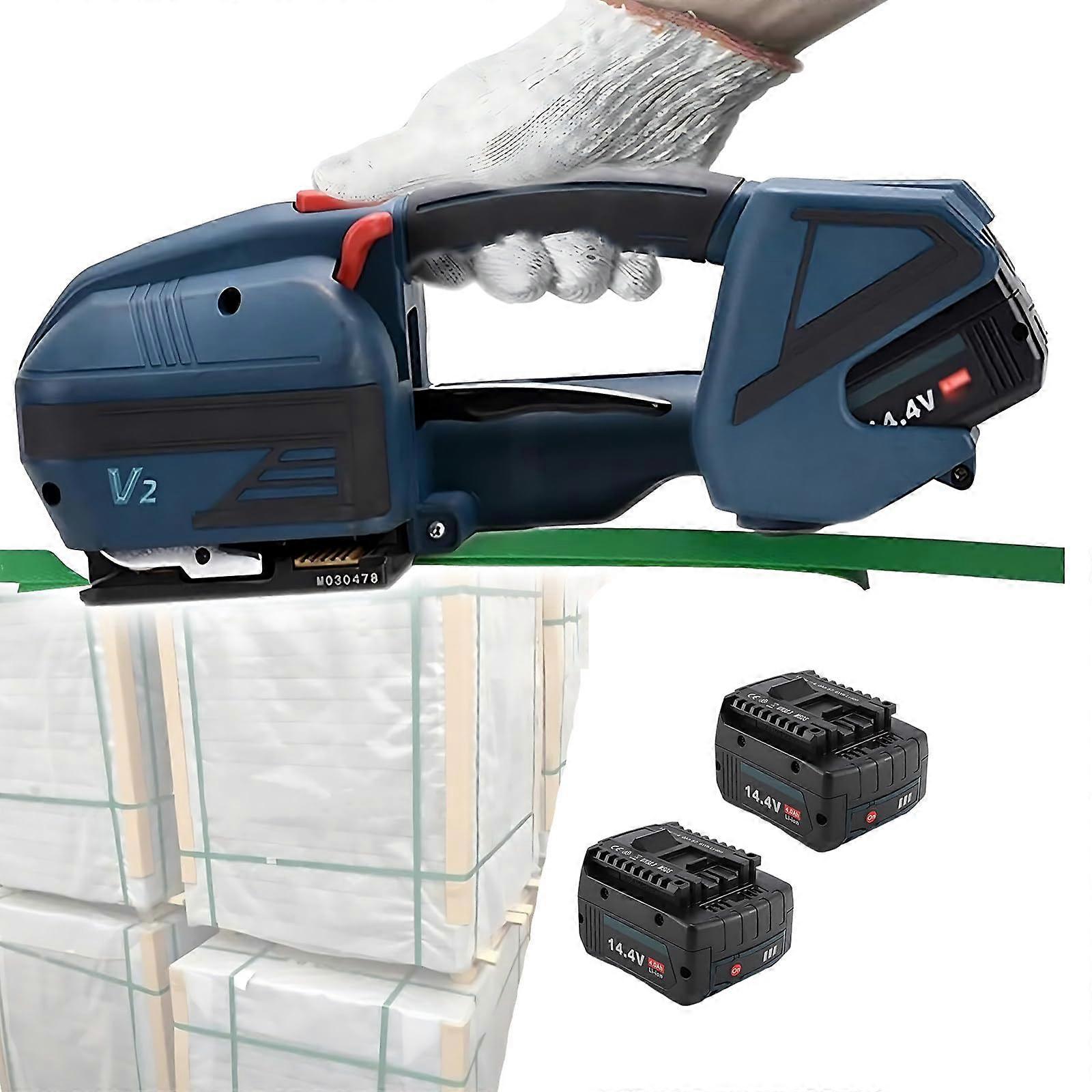 Electric Strapping Tool with Digital Display, Torque Tensioning, Fits 1316mm PP/PET Straps