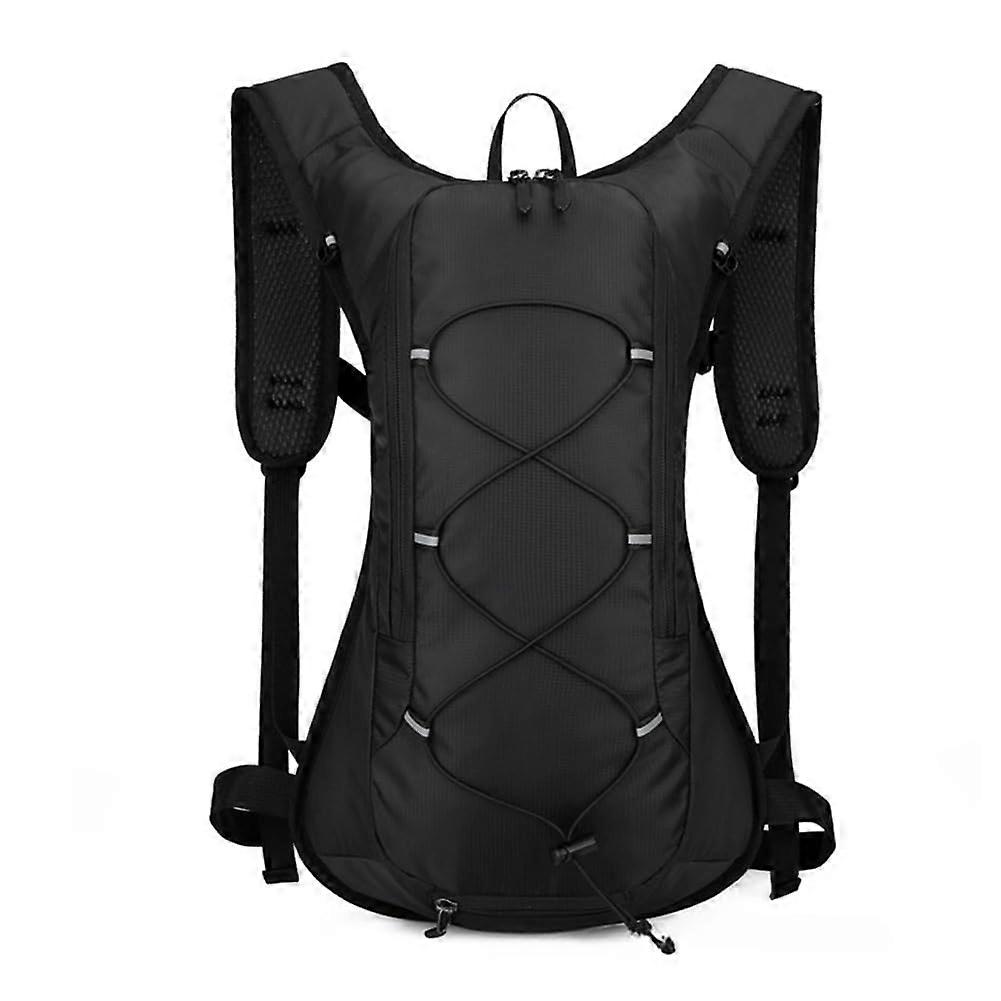 Waterproof Cycling Backpack with Hydration Bladder, Reflective Strips and Helmet Holder  Black