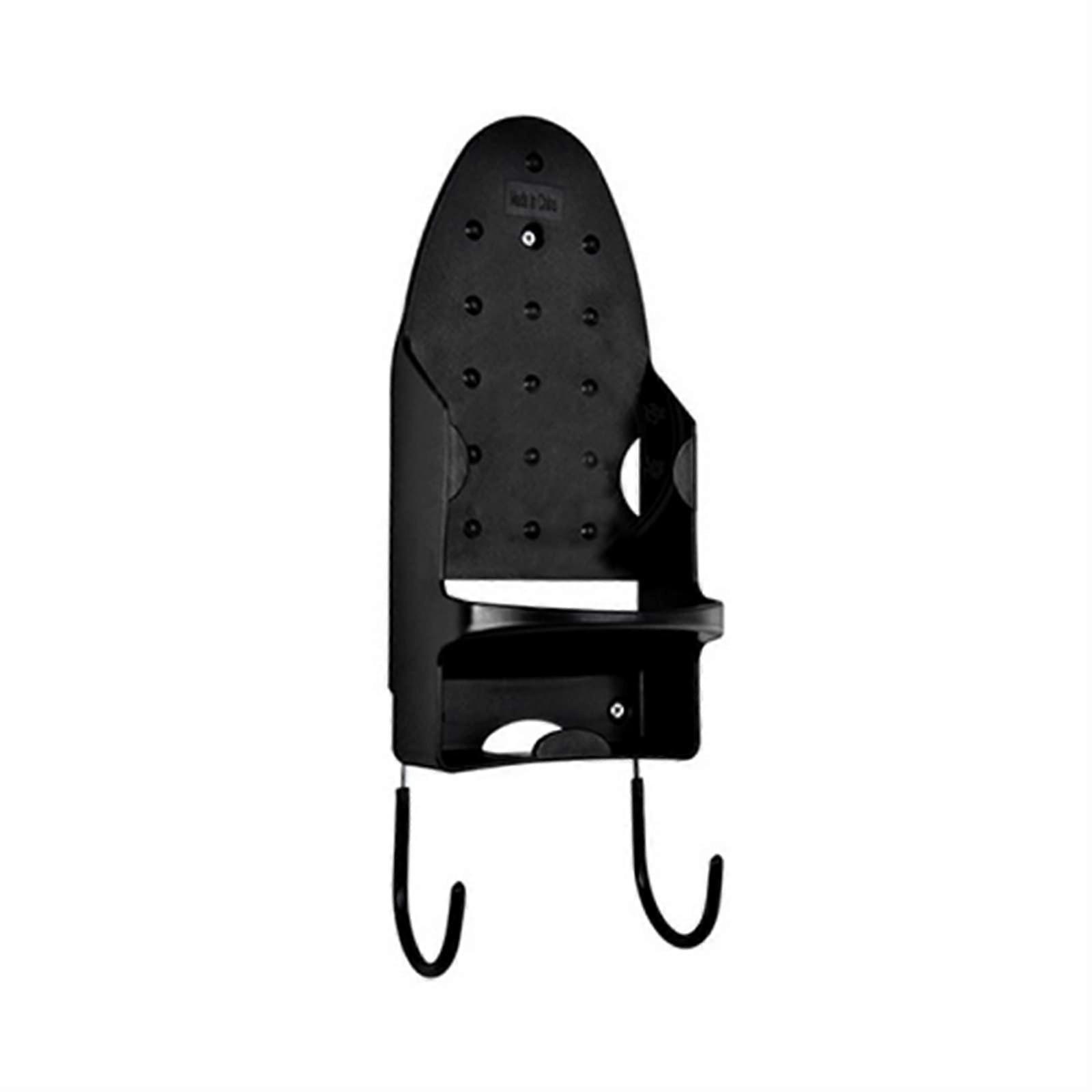 Black Wall Mounted Iron Storage Rack for Compact Laundry Room Organization