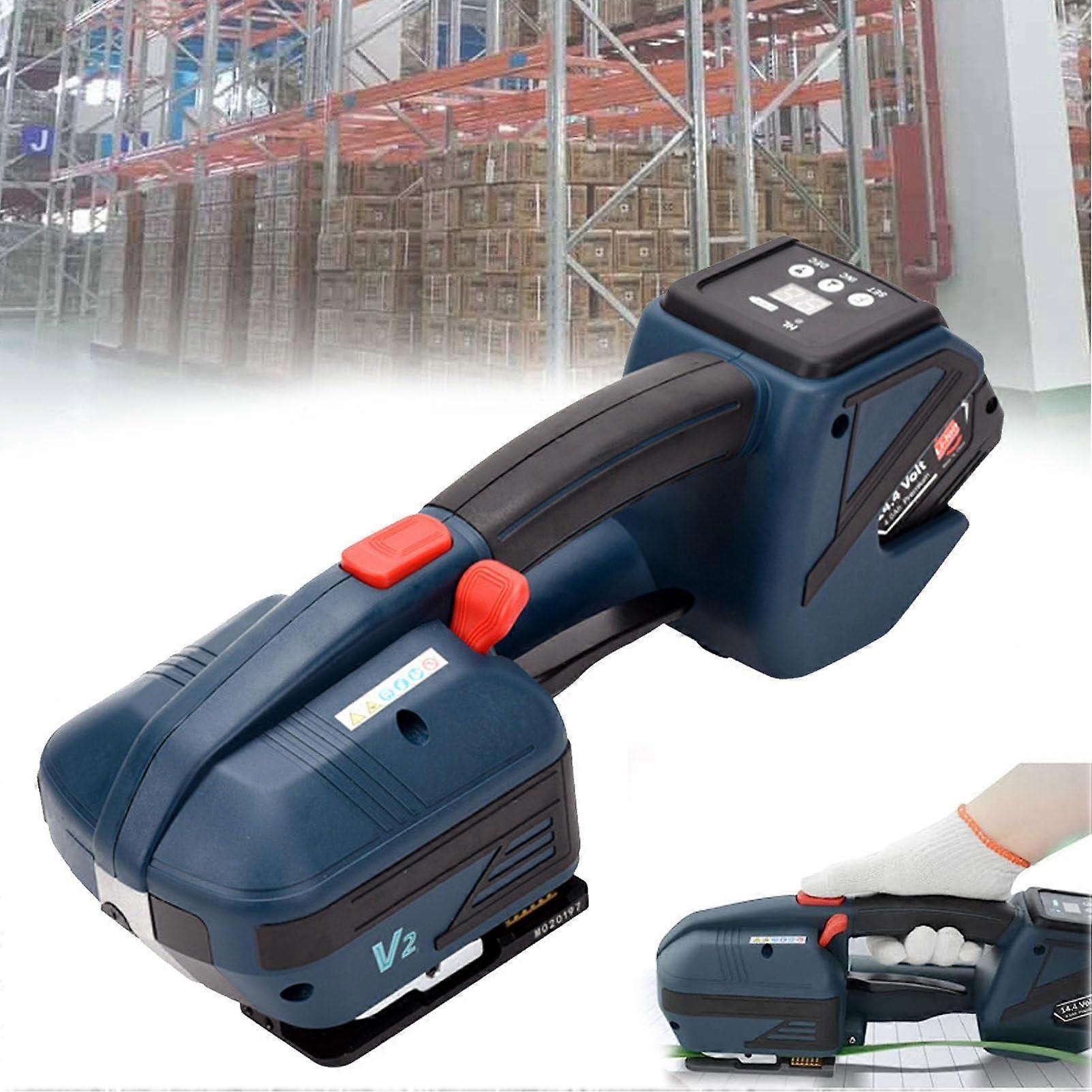 Electric Strapping Machine Battery Powered, Handheld PP PET Tool with Automated Weld and Cut