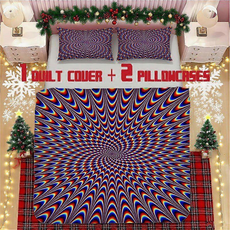 Dynamic Illusion Print Soft Bedding Polyester Fabric Decorative & Warm