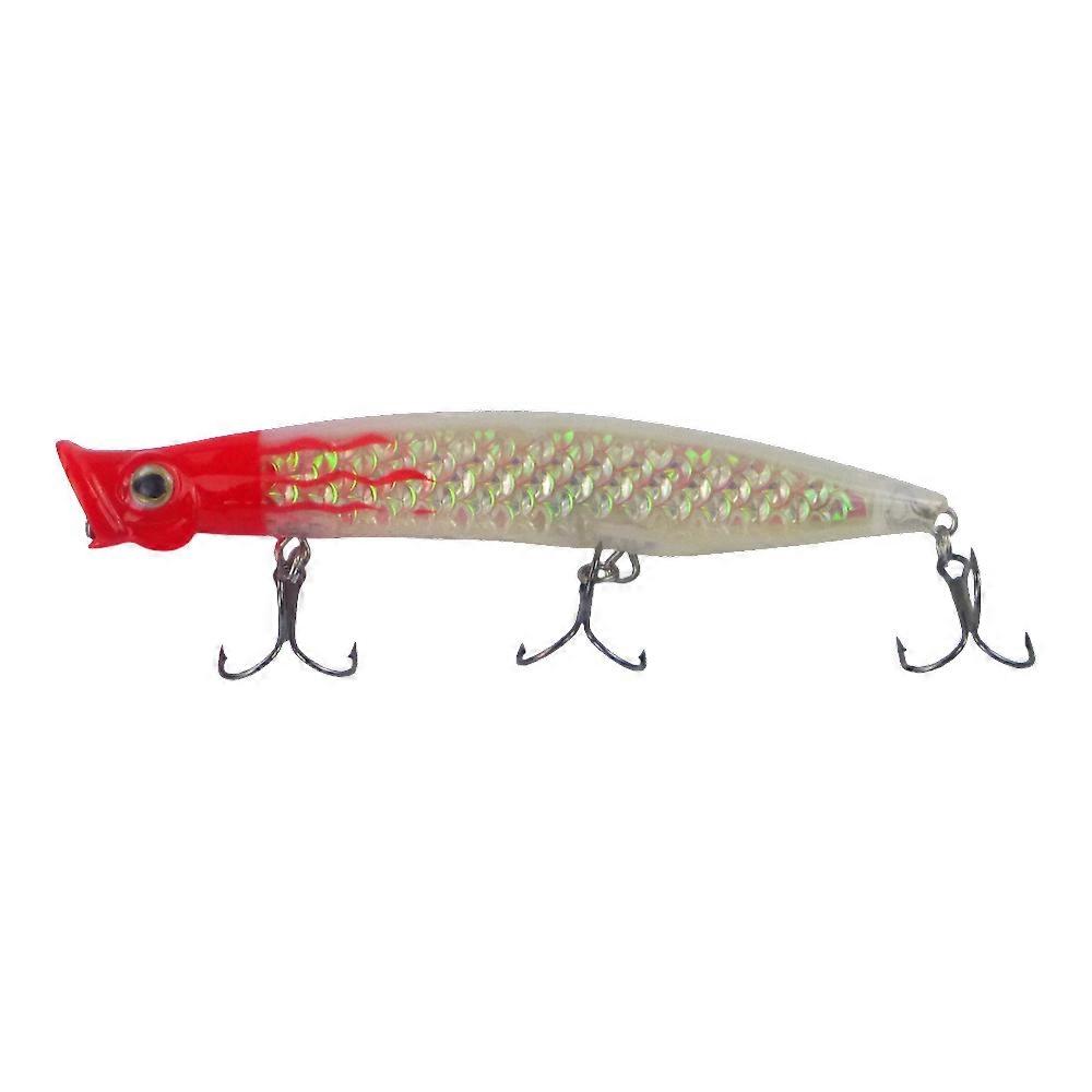Toppu Mizzu Cupface Popper 110Mm Silver Red Hex Baits & Lures