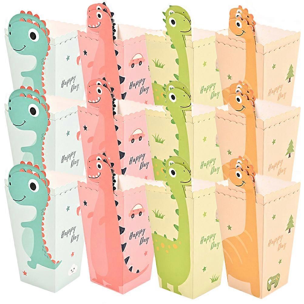 Cartoon Dinosaur Popcorn Boxes Containers for Storage Use 24Pcs