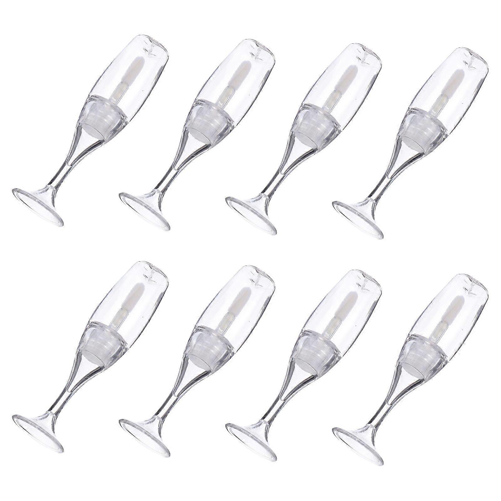 Lip Gloss Container Wine Glass Shape for Storage 8Pcs Plastic Refillable Bottles