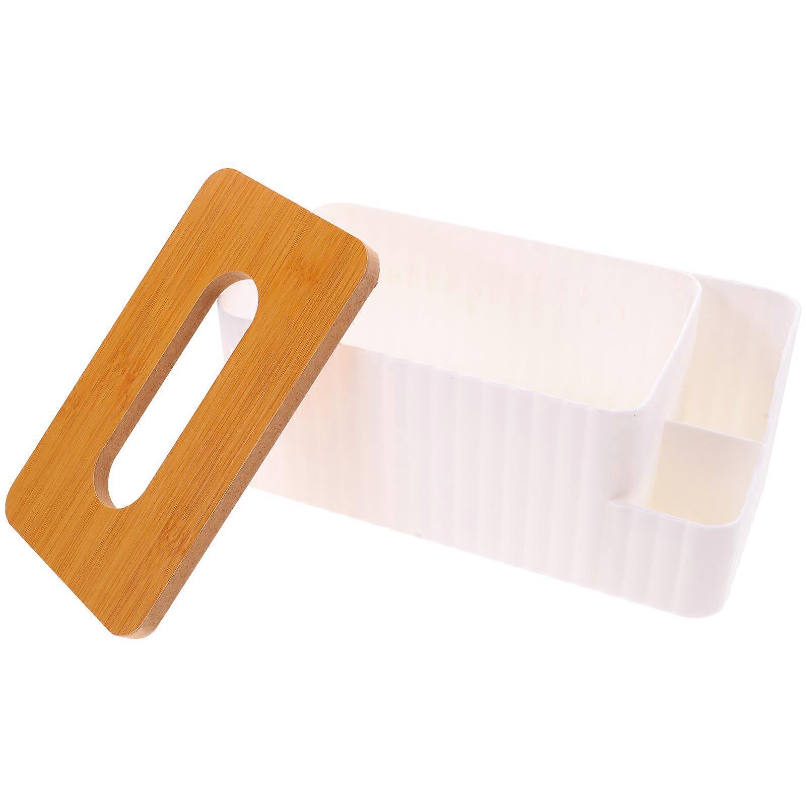 Desktop Organizer Box for Storage Including 4Pcs Multi-Use Tissue Holders