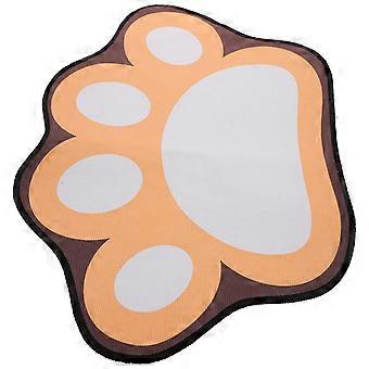 Durable Cat Feeding Mat For Pet Owners Quick Dry Non-slip Bottom Orange 1 Set