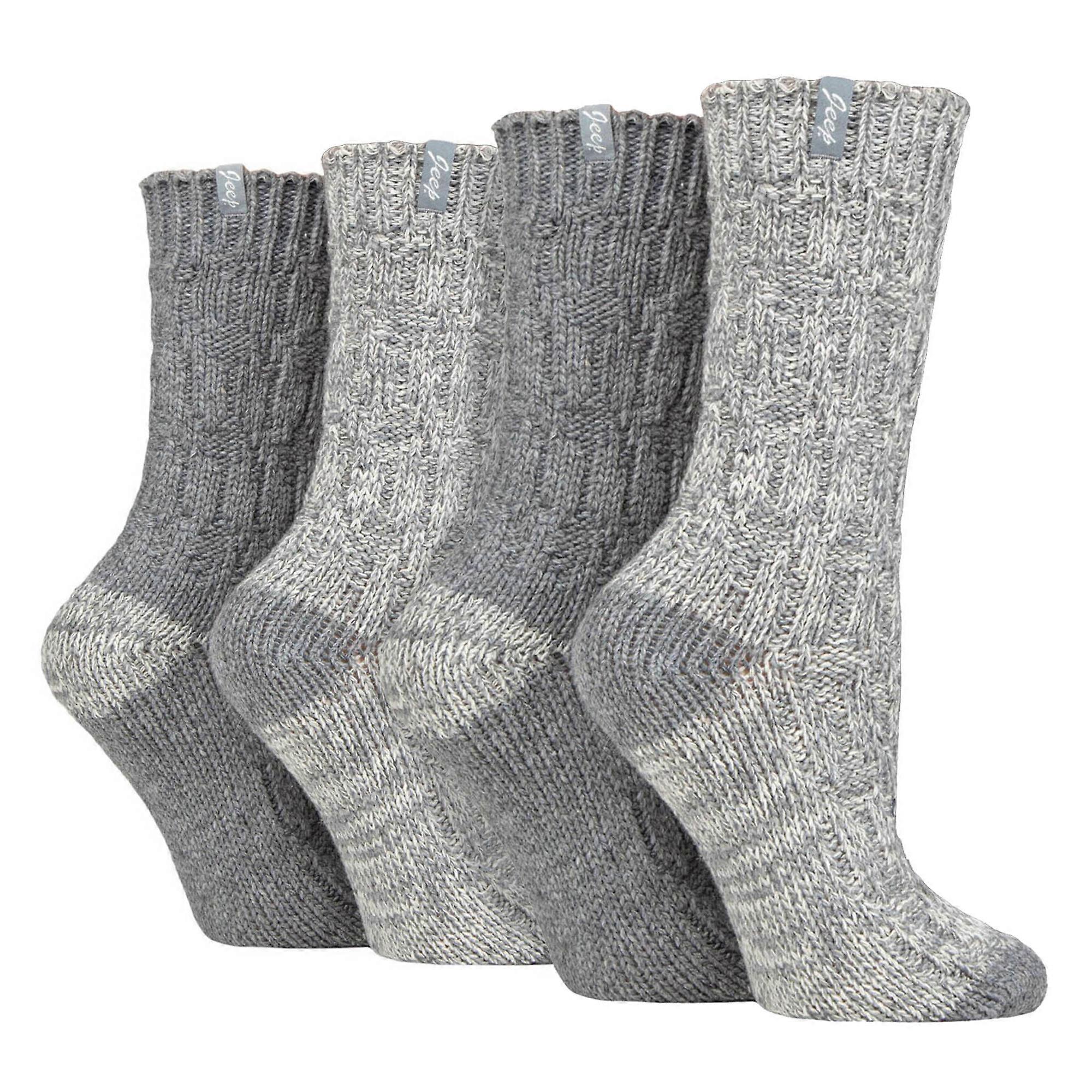 Jeep - 4 Pack Ladies Wool Knit Boot Socks Socks