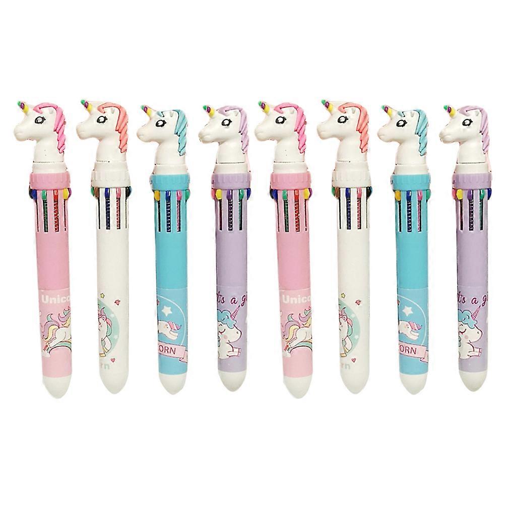 Plastic Ballpoint Pens Chic Ball Point Pen for Writing Use 8Pcs