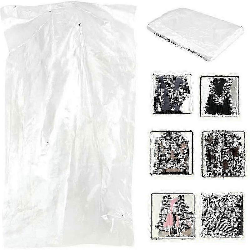 Kleidersäcke, transparent, 50er-Pack, staubdicht