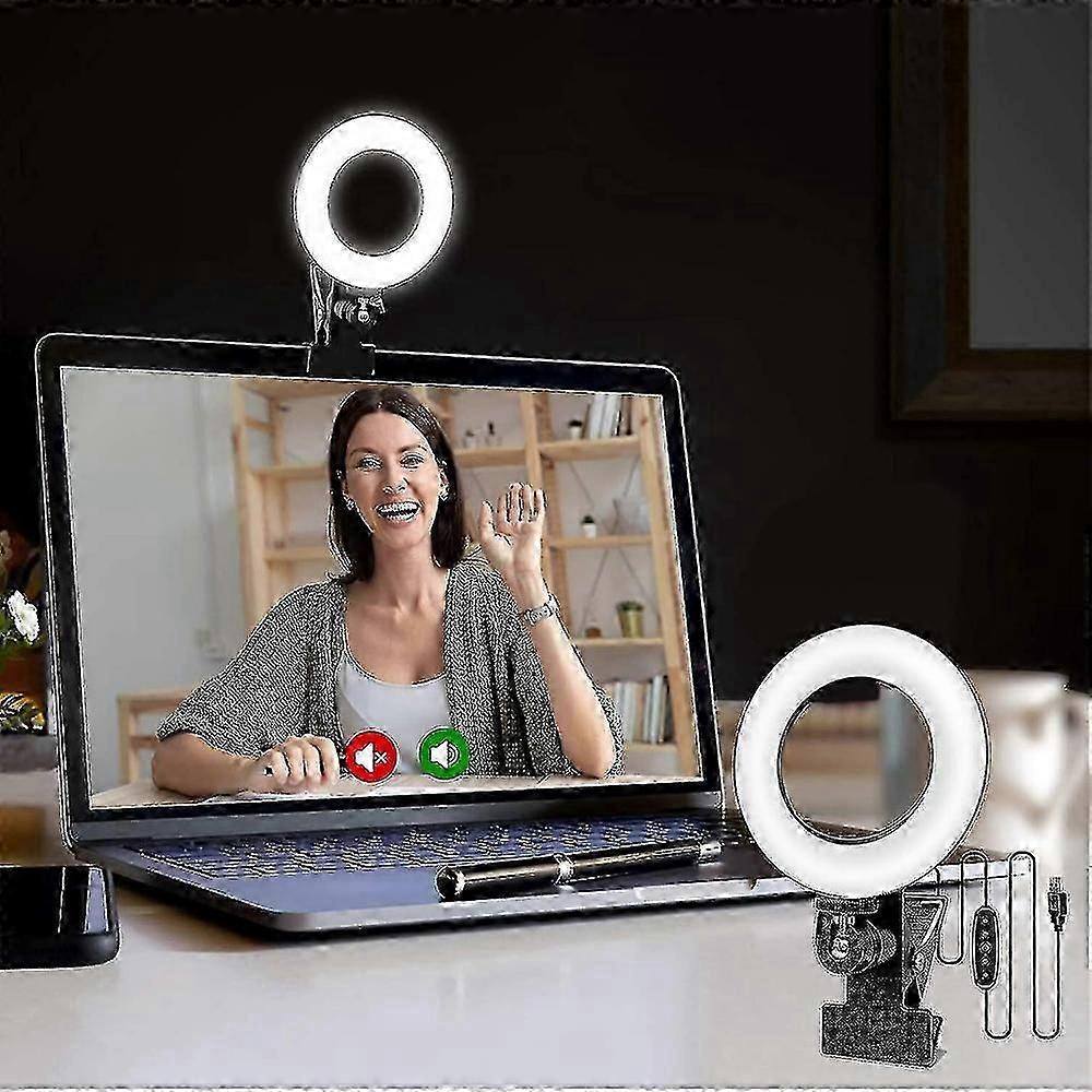 Webcam Belysning , Usb Led Ring Light til bærbar computer