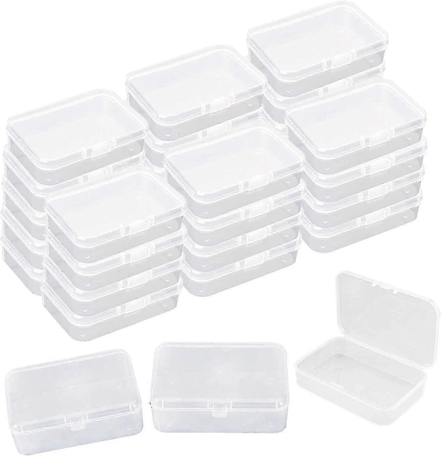 30-Piece Transparent Plastic Mini Jewelry Storage Boxes