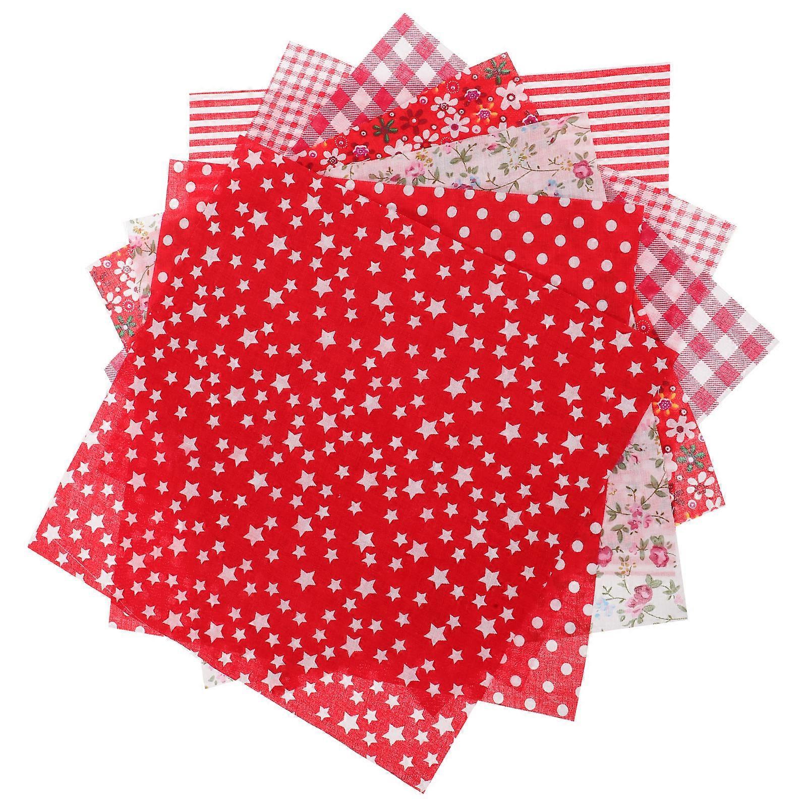 Cotton DIY Cloth Patchwork Fabric for Creative Sewing 7Pcs Printed Set