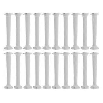 Estátuas de colunas romanas de plástico para decoração, 40 peças, miniaturas de colunas gregas.