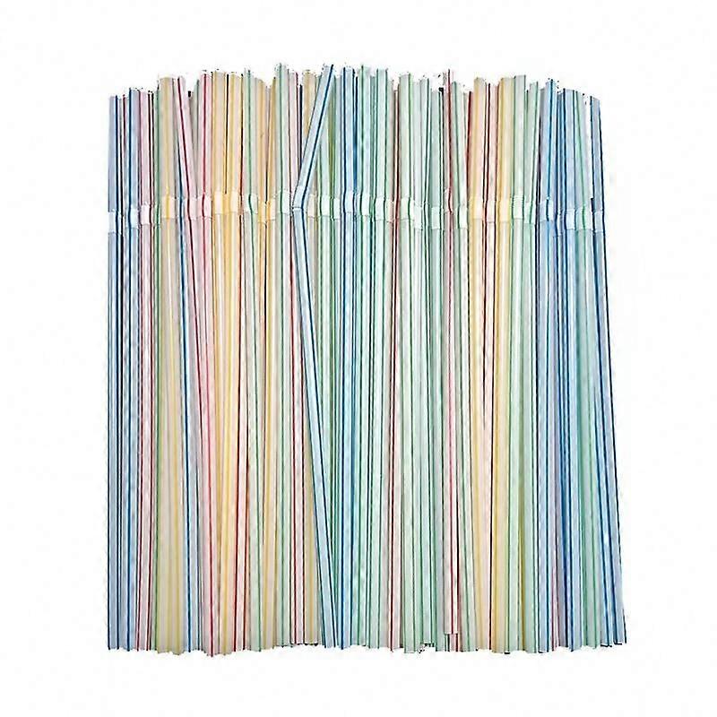 8-Inch Disposable Plastic Drinking Straws, 200 Count